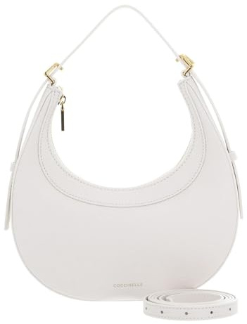 Coccinelle Pelle borsetta borsa a tracolla Whisper Grained Leather Mini Bag Blanco avorio