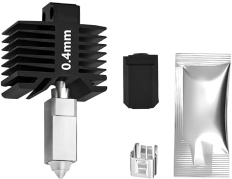 Upgrade 0.4mm Hardened Steel Hotend Kit for Bambu Lab X1C, P1 Series, 3D Printer 300℃ High Temperature All Metel Integerted Desige Hot End Nozzle Kit for P1S, P1P