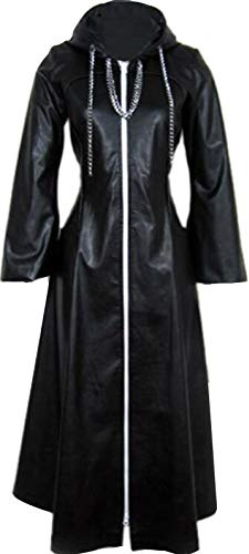 Poetic Walk Anime Mens Costume Cosplay Leather Coat Cloak Jacket Outfit Halloween (Black, XX-Large)