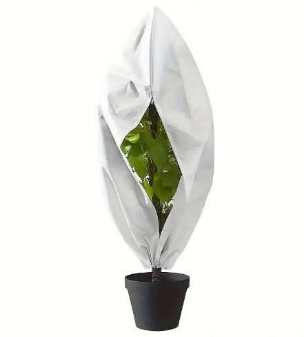 2 pezzi di protezione invernale for piante da esterno, protezione invernale for piante in vaso con cerniera e coulisse, copertura protettiva for piante in inverno for ulivi e palme(Bianco,180cm*240cm)