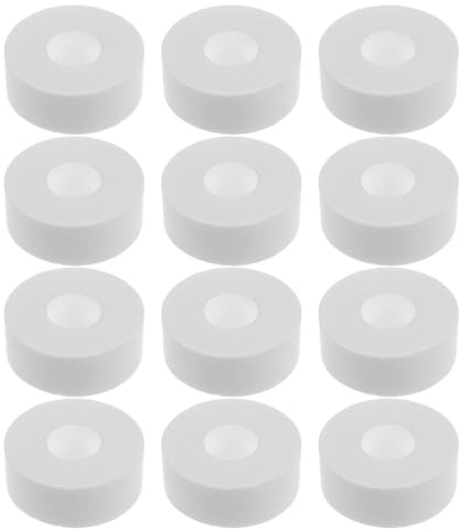 Yardenfun Protège-col de Chemise Auto-adhésif 2,5 Cm X 5 M, 12 Rouleaux Blancs Absorbant la Transpiration, Doublures Invisibles Anti-transpiration pour Col, Manches et Chapeaux, Usage