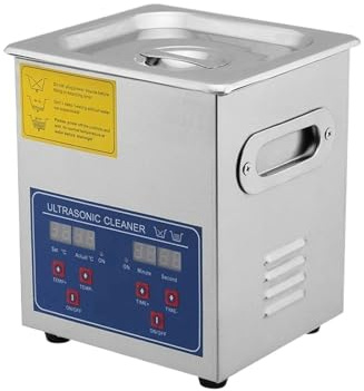 2L Ultrasonic Cleaning Machine with Digital Timer, Stainless Steel Jewelry Cleaner for Watches, Eyeglasses and Bathroom Accessories