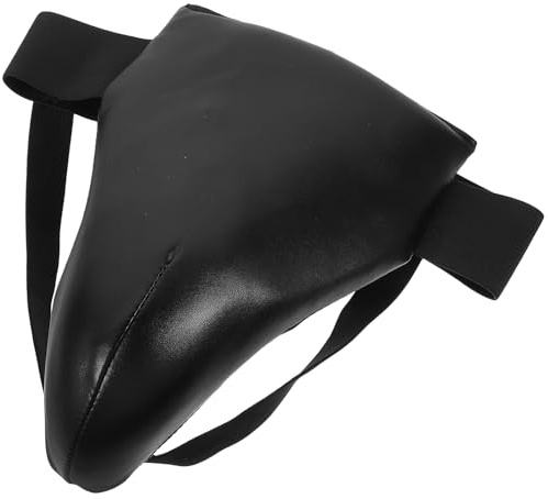 Kichvoe Protector de Ingle Masculino Transpirable Negro Talla S para Artes Marciales, Protector de Entrepierna Resistente al Desgaste, Reutilizable para Entrenamiento de Boxeo, Karate