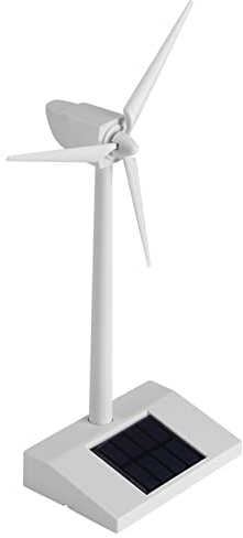 HEEPDD Solar Powered Wind Mill Toy, ABS Desktop Miniature with Rotating Sails, Educational Science Tool for Kids and Home Décor