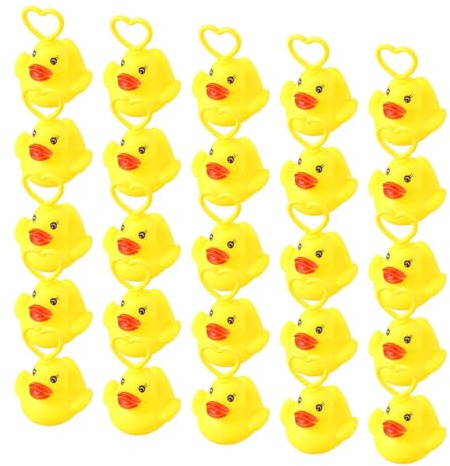 20 Pieces Hook a Duck Fishing Toy, 7x6cm Bath Fishing Game with Hook, Bath Ducks for Kids Paddling Pool and Bathtub Play - Sensory Development