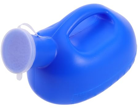 ADOCARN Orinatoio Portatile Uomo 2000ml in Plastica Blu Design Comodo e Adatto a Casa e Viaggi per Pazienti Allettati e Disabili