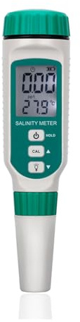 MMHHHG Wassertester, Digitaler Salzgehalt-Messgerät, Tester, Stift, Lebensmittel, Getränke, Salzgehalt, Wasserqualität, Test for Aquarium, Meerwasser, Messung, Salinometer