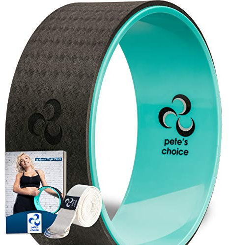 Yoga Rad mit eBook inklusive & Yogagurt - Bequem & langlebiges Zubehör I Yoga Wheel für mehr Flexibilität I Idealer Rückendehner