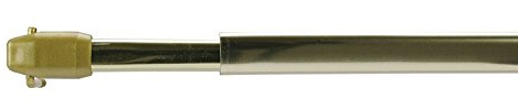 WR-Design 2er Set Vitragestange Scheibengardinen Stange Farbe Messing 30-180 cm ausziehbar (50-90 cm)