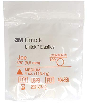 3M Unitek Elásticos Multiuso, Medio 4oz, 113,4g; Joe (3/8 9,5mm)