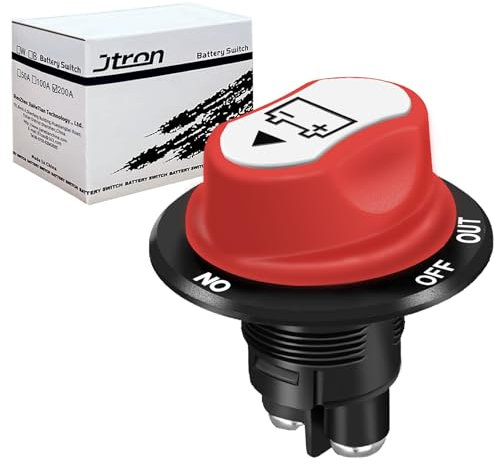 Jtron Batterieschalter DC12-50V 50A batterieschalter trennschalter kfz boot auto 3 Positionen (50A)
