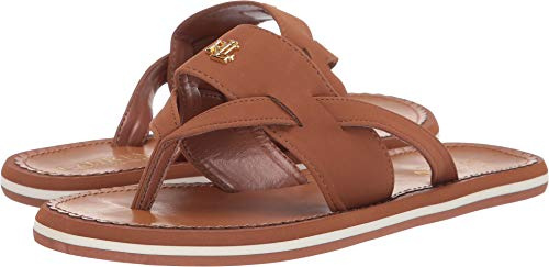 Lauren by Ralph Lauren Women's Rosalind Sandal, Tan Nubuck PU, 6 UK