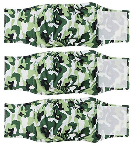 Amaliy 3 Stück Waschbare Hundewindeln für Rüden - Haltbare & Wiederverwendbare Windeln für Hunde, Welpen, Haustiere (XL(Taille: 55-70cm))