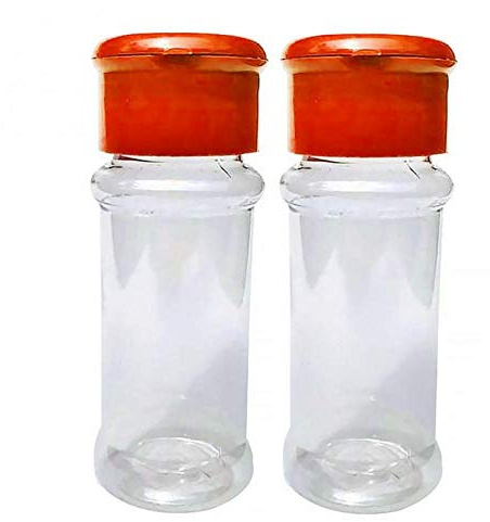 Zonster 2pcs/set Seasoning Jar Plastic Clear Salt Pepper Shaker with Lids Vinegar Cruet Bottle Oil Pot Random Color