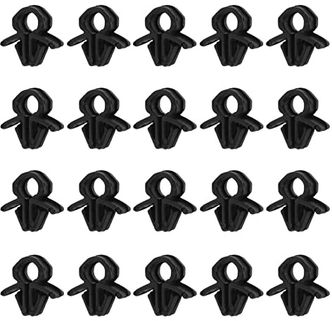ECSiNG 20 Stück Bremsleitungsschlauchschelle Verdrahtung Rohrhalterung Halter Clip Schwarz Kunststoff Kompatibel mit Toyota 4 Runner 1984–2020