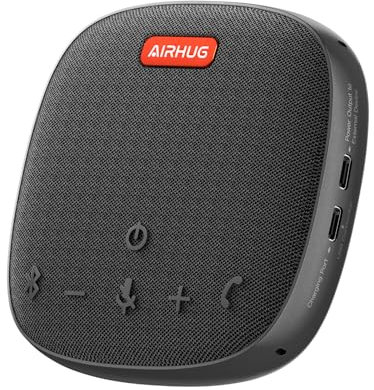 AIRHUG USB Speakerphone - Bluetooth Conference Microphone Speaker - Portable for Home Office