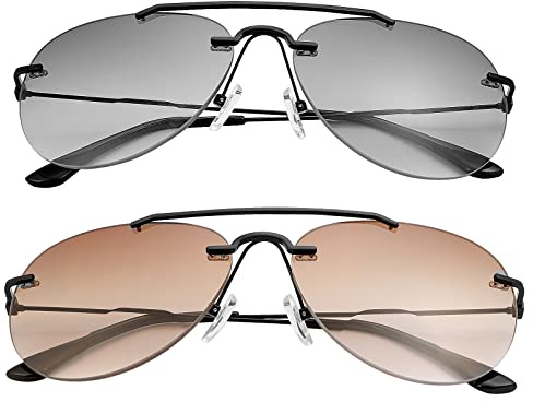 MIRYEA 2 Paar Bifokale Lese-Sonnenbrillen UV400-Schutz Sonnenleser Brille Getönte Gläser für Herren Damen Klassische Brillen