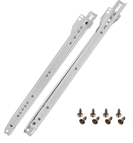 HELPMATE Guide per cassetti a rullo, 350 mm, 1 paio di 2 binari per cassetti, estraibili per cassetti, con materiale di fissaggio incluso