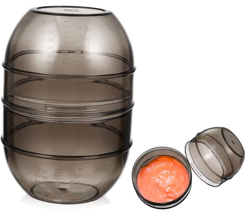 Beavorty Hair Dye Color Mixing Cup with Double Scale 5.31X3.54X3.54In Hair Tint Shaker Mixer Bowl for Precise Salon and Home Coloring