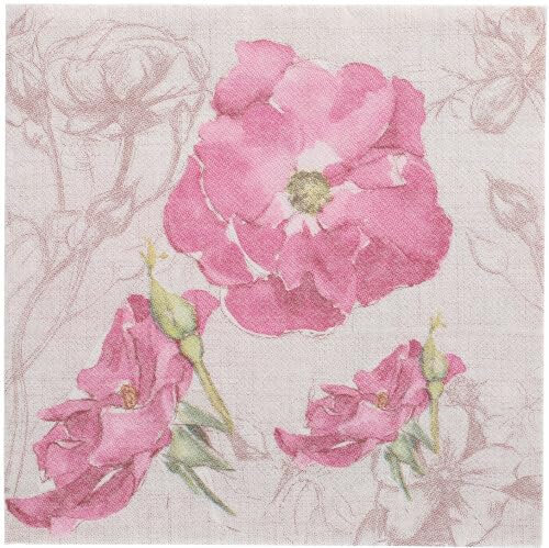 PAPSTAR 250 Servietten ROYAL Collection 1/4-Falz 40 cm x 40 cm lila Blossom (89289, 5x50 Stück)