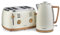 VonShef Kettle and Toaster Set Cream – Nordic 1.7L Rapid Boil Kettle 3000W & 4 Slice Wide Slot Toaster 1500W with 6 Browning Controls & High Lift - Fika Range
