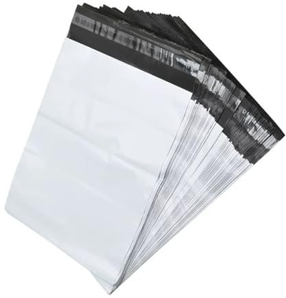 400 Stück Folienversandtaschen selbstklebend | 170 x 250 mm Versandbeutel mit Selbstklebeverschluss | 17 x 25 cm Versandtüten blickdicht aus Plastik für Kleidung und Textilien