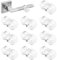 Dunkwckore 10 Pièces Butee de Porte, Transparent PVC Poignée Arret de Porte de Sans Percer, Butee de Porte Interieur Amortisseur pour Protéger Murs, Portes, Fenêtres, Meubles