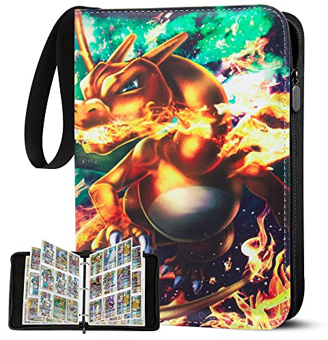 Herritozl Pokemon Sammelalbum für 900 Karten: 50 Seiten Groß Album | 9 Taschen Sammelkarten Album, Tragbar Wasserdicht PU Karten Halter Heft Ordner Buch, Sammelkartenalben für Sammler hl9