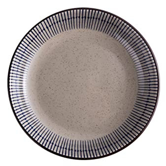 OWOHYG Couverts en céramique Assiette à dîner en céramique Japonaise Assiette Creuse de personnalité pour la Maison Assiette à dîner Ronde créative pour la Maison, la fête, Le r(8inches)