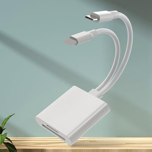 SD-Kartenleser für Phone/Pad/Kamera, SD Card Reader for Phone, Micro Kartenleser, USB C Kartenleser, Typ C Kartenleser, mit TF & SD Kartensteckplätzen, für Phone 15, unterstützt SDHC/SDXC/MMC
