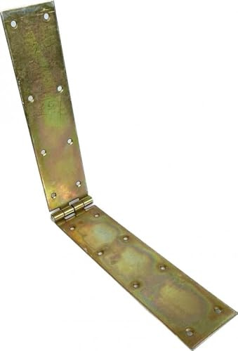BK Shop Türband Galvanisierter Stahl Gold - 500 x 60mm | Scharniere Gartentor Türband Holztür Torscharniere Schwerlast, Beschläge Gartentor für Türen Tore Gartenmöbel Fenster