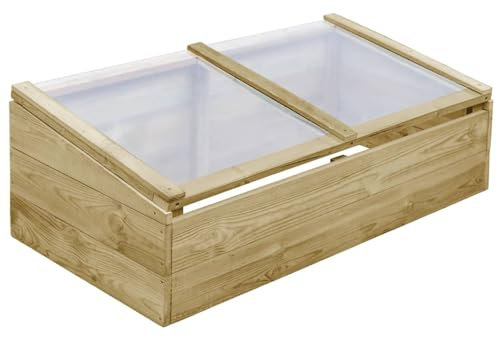 Xichuzi Invernadero, Invernaderos Huerto, Invernaderos Jardin, Invernaderos Terraza, Huerto Urbano, de Madera de Pino impregnada 100x50x35 cm