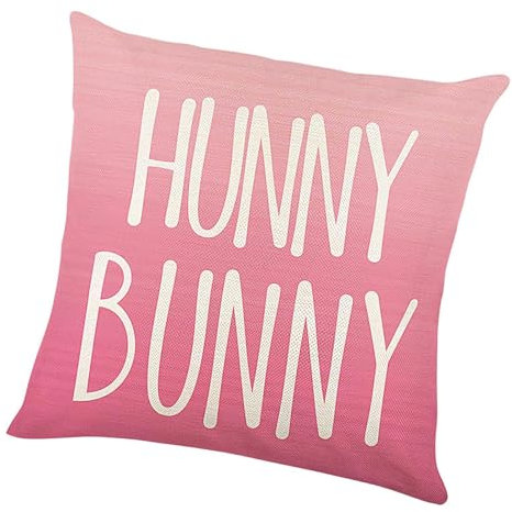 Easter Pillow Covers 18x18 | Spring Charm Decorative, Soft and Cosy, Spring Bunny and Egg, Holiday Cushion Cover, Couch Pillowcases, Pillow Decoration, for Holiday Happy Home Decoration, for