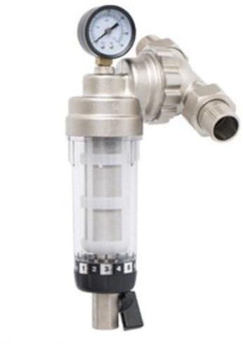Fangxuee Filtro Central para Toda la Casa, Válvula Giratoria Universal de 360 Grados, Filtro de Agua de Sedimentos Reutilizable, Junta de 6 Puntos