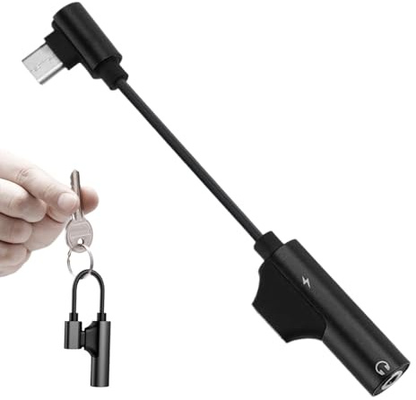 Générique Adattatore per cuffie USB C con ricarica | Dongle del convertitore audio | 2 pollici di tipo C a 3,5 mm di jack per cuffie convertitore di cuffie dongle per tablet