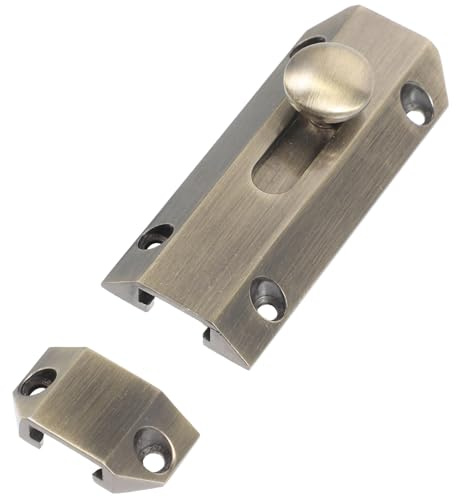 Gadpiparty Pestillo de Puerta Retro de Metal Cerradura de Seguridad para Puertas y Ventanas Latch Resistente y Portátil para Baños Cocinas y Habitaciones Diseño Simple
