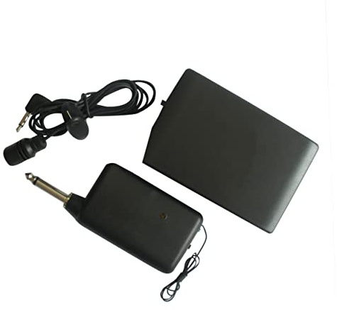 DIYEAH Portable Wireless Collar Clip-on Microphone Set for Meetings and Teaching Shockproof Lapel Mic for Home Studio and Live Broadcast Black