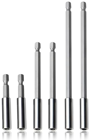 Drill Extension Bit Holder, 60mm 100mm 150mm Magnetic Screwdriver Bit Holders 1/4 Inch Hex Screwdriver Extension Bits Holder