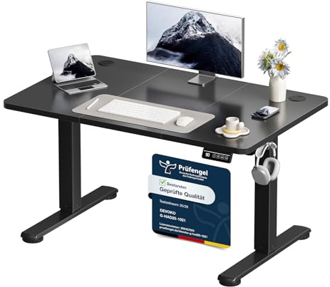 TRIUMPHKEY Bureau Assis Debout Électrique réglable en Hauteur 110 x 60 cm