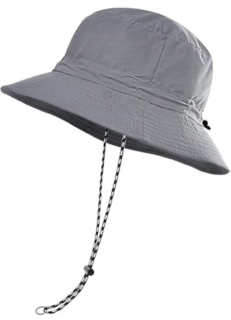 FUGLUS Sonnenhut Herren Damen, Sonnenschutz UPF 50+ Boonie Hut mit Breiter Krempe, Faltbar Safari Hut, Wasserdicht Wanderhut Buschhut Sommerhut für Outdoor und Bergsport