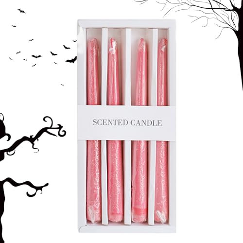 Bougies Effilées - Bougies Flottantes | Longues Brûlages, Coniques Saignantes, Horreur Dégoulinant Des Larmes De Coniques, 4 De Chèques De Larmes Pcak Set Pour La Maiso