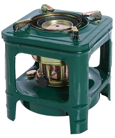 Horno quemador de picnic para camping, estufa portátil eficiente de camping, estufas de aceite para mochileros, utensilios de cocina, práctica estufa de queroseno portátil al aire libre (verde militar