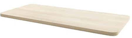 Tablakala Tablero de Madera para Mesa, 160x80cm y Espesor 3cm, Acabado Roble Claro, Esquinas Redondeadas