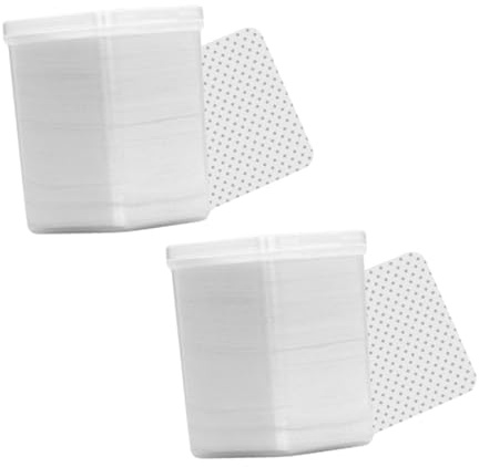 ULTECHNOVO 2 Boxen Á 400 Stück Reinigungswattepads aus Chemischer Faser Weiß für Hautreinigung Nagelpflege und Klebestifte