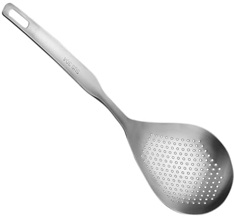 QUMIIRITY Cucchiaio Scolapasta in Acciaio Inossidabile Mestolo Filtrante per Noodle e Pasta Design Rete Fine per Drenaggio Rapido Utile per Cucina Casalinga
