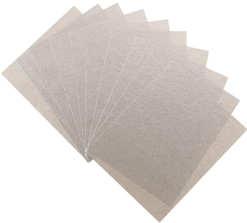 MUELODSIC Láminas de Mica Resistentes al Calor para Horno Microondas 10 Piezas 104X85 MM Placa Aislante Ignífuga para Accesorios de Mantenimiento y Repuestos de Microondas