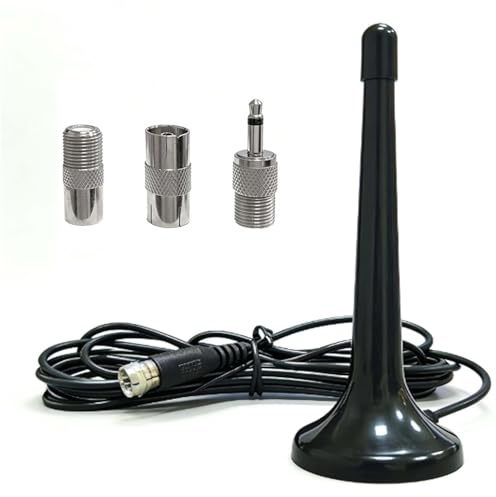 cddcwz DAB antenne,Radio antenne,UKW antenne für stereoanlage Fm | inklusive Steckeradapter,Universale Zimmerantenne mit Magnetfuß und 3m Verlängerungskabel