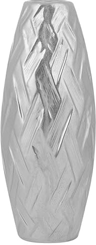 Dekorative und Elegante bauchige Vase silbern Arpad