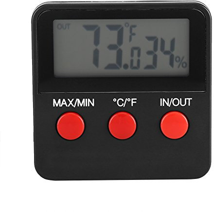 EVTSCAN Igrometro termometro Digitale, misuratore con Ampio Display LCD e Cavo sensore, per incubatrice di Uova per Animali Domestici