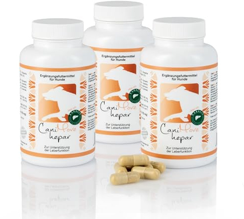 CaniMove Hepar Dreierpack mit 300 Tabletten, unterstützt Leber und Galle mit innovativem Karaliv (aus den USA), Silymarin und Cholin, speziell für Hunde